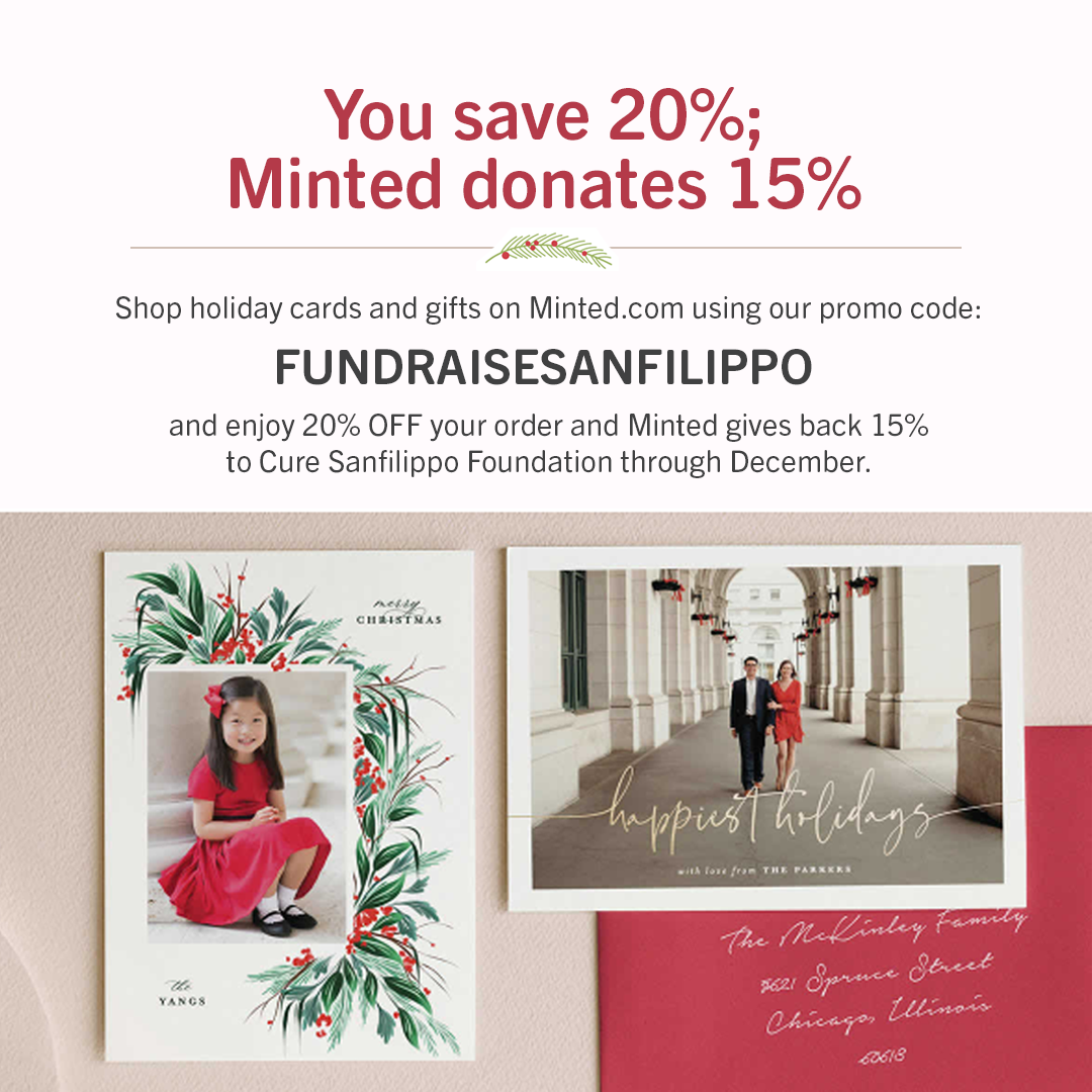 Promo code FUNDRAISESANFILIPPO for 20% off Minted.com purchase