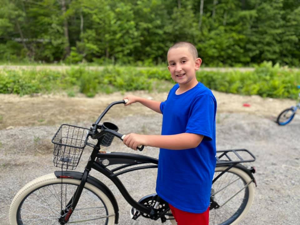 Connor Ridley, who won a bike so he could fundraise to help children with Sanfilippo Syndrome